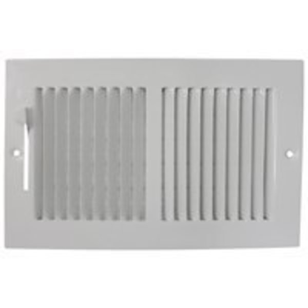 Prosource ProSource BB10X6W Baseboard Register, 10 in W Duct Opening, 6 in H Duct Opening, White BB10X6W